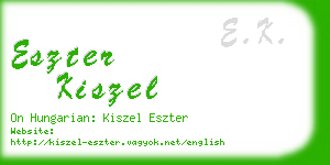 eszter kiszel business card